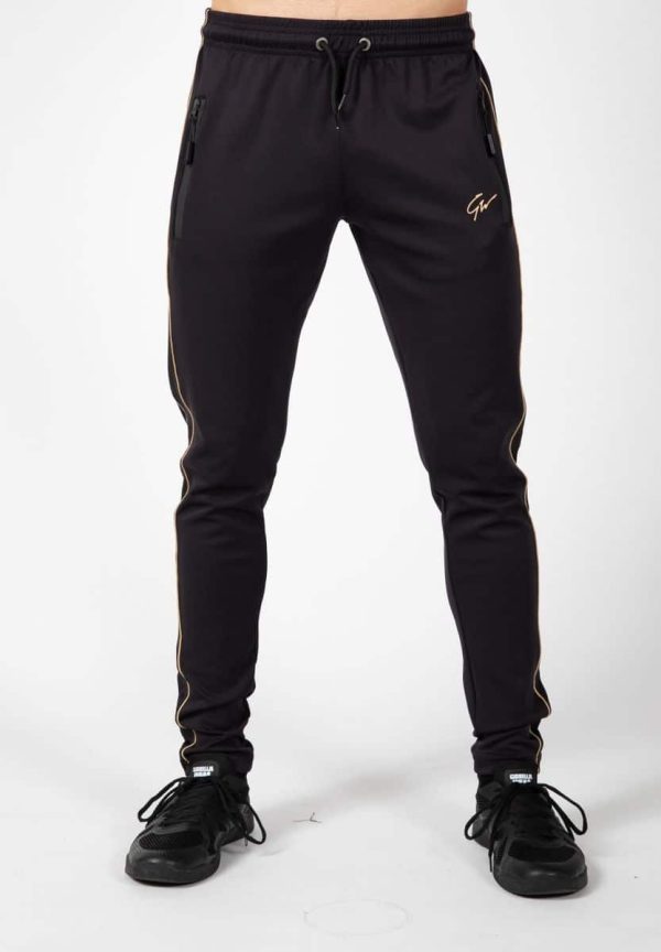 Wenden Track Pants, Black/Gold