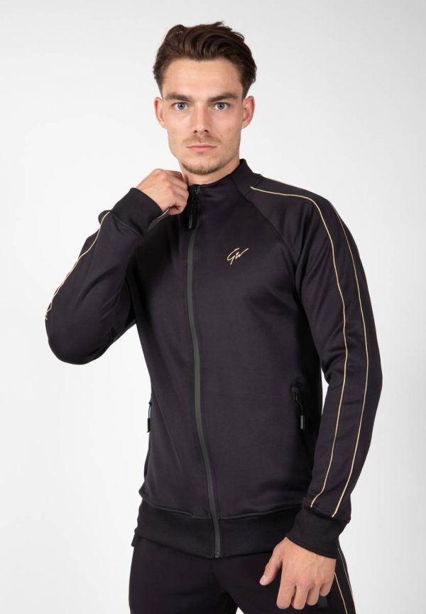 Wenden Track Jacket, Black/Gold