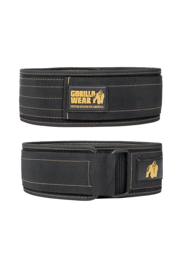 Nylon Lifting Belt (10cm), Black/Gold